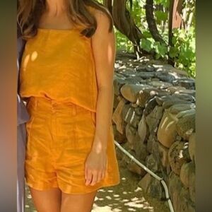 Madewell Linen Top and Shorts Set